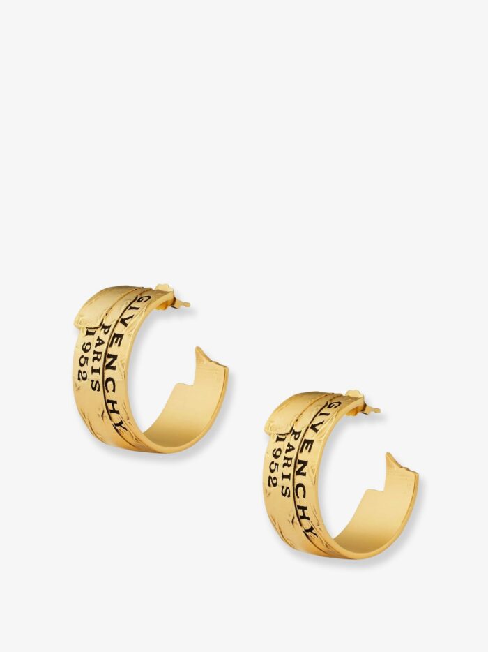 Givenchy Tape Metal Earrings With Gold Finishes
