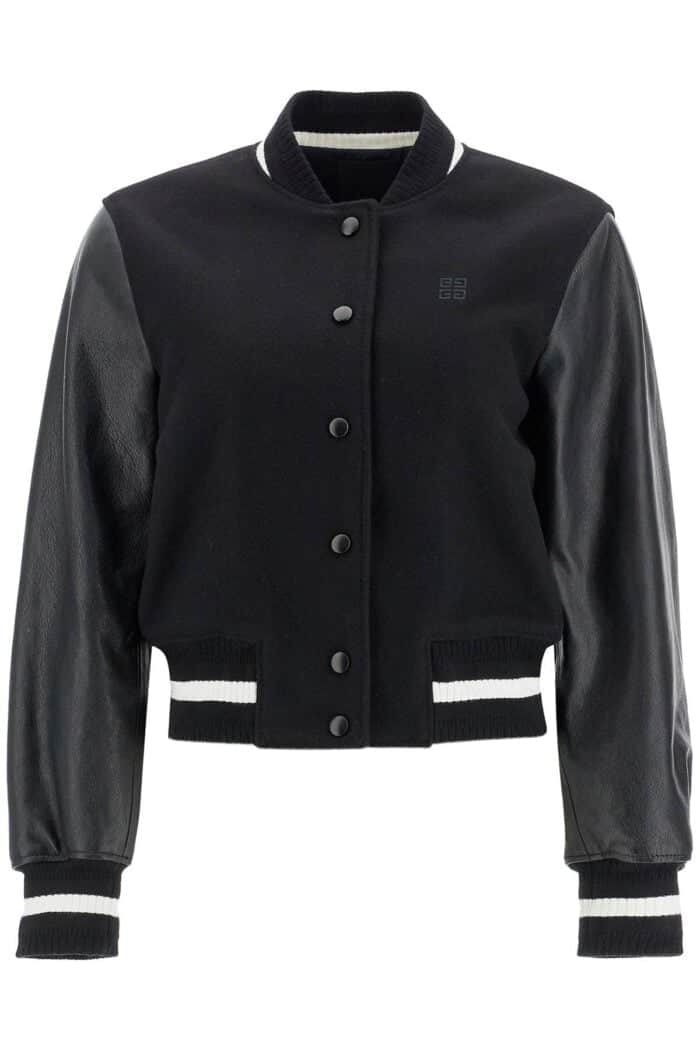 GIVENCHY Wool And Leather Varsity Jacket