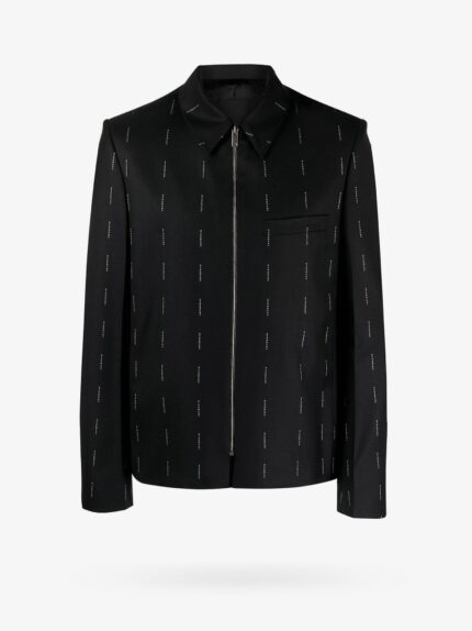 Givenchy Wool Blazer With All-over Logo Print