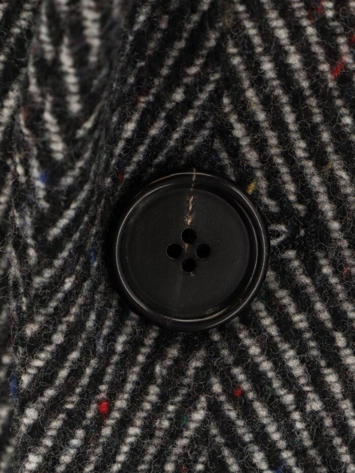 Givenchy Wool Blend Coat With Herringbone Motif