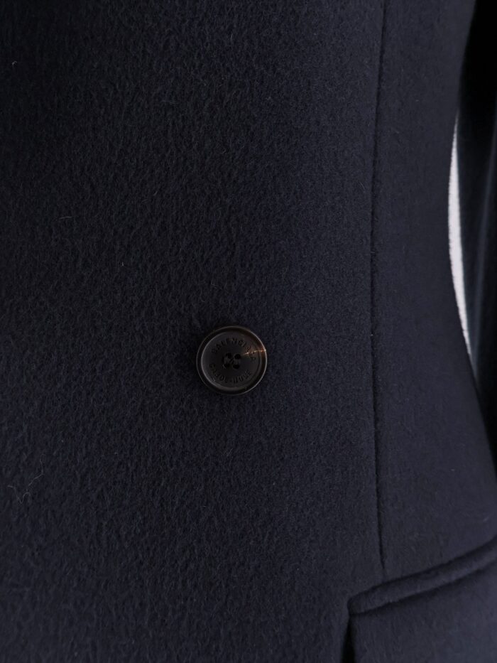 Balenciaga Godet Midi Double-breasted Wool Coat