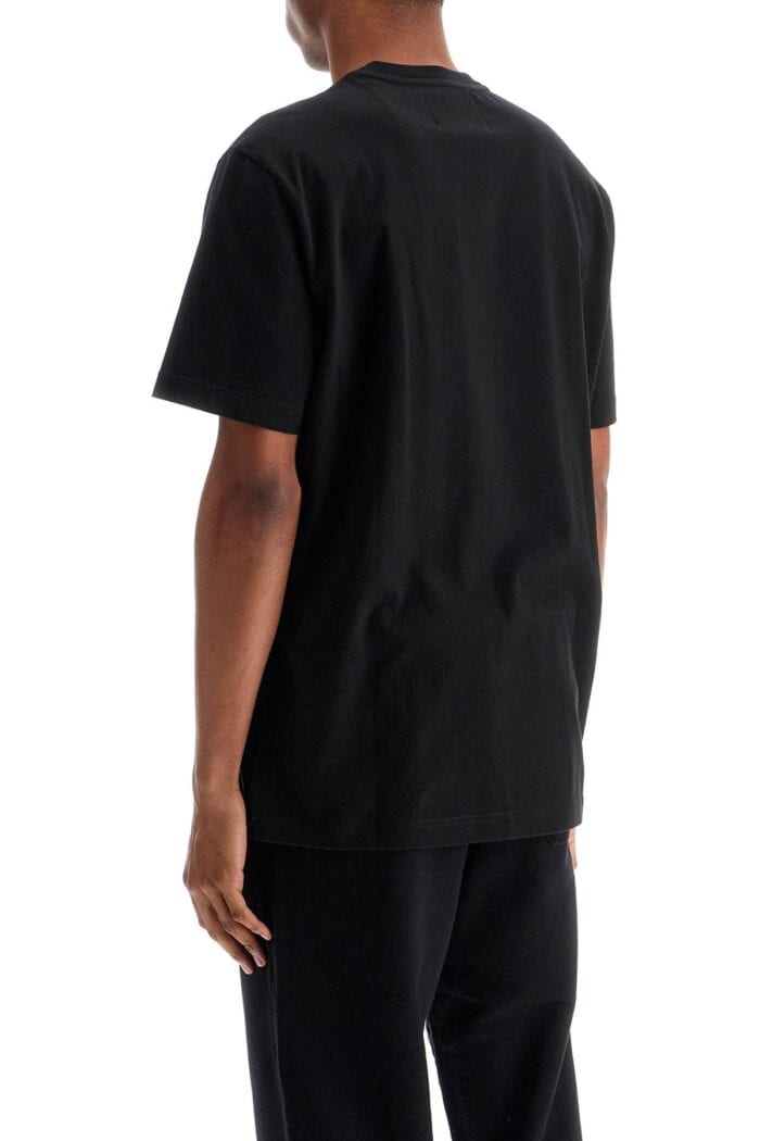 GOLDEN GOOSE Black Cotton T-shirt With Visible Logo