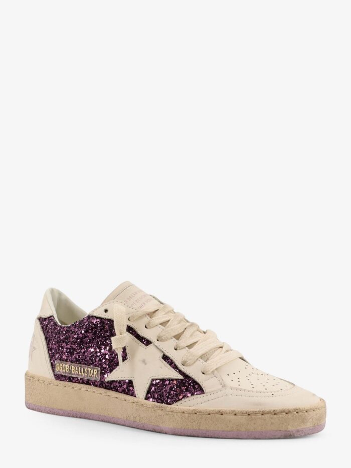 golden goose deluxe brand ball star leather sneakers with glittered insert Golden Goose Deluxe Brand Ball Star Leather Sneakers With Glittered Insert