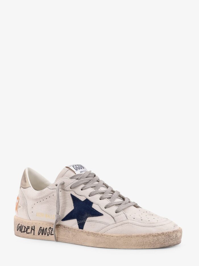 Golden Goose Deluxe Brand Ball Star Low-top Leather Sneakers With Used Effect