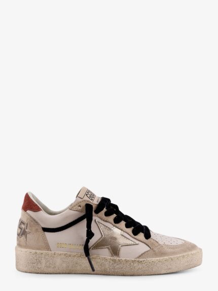 Golden Goose Deluxe Brand Ball Star With Padded Collar Leather Sneakers