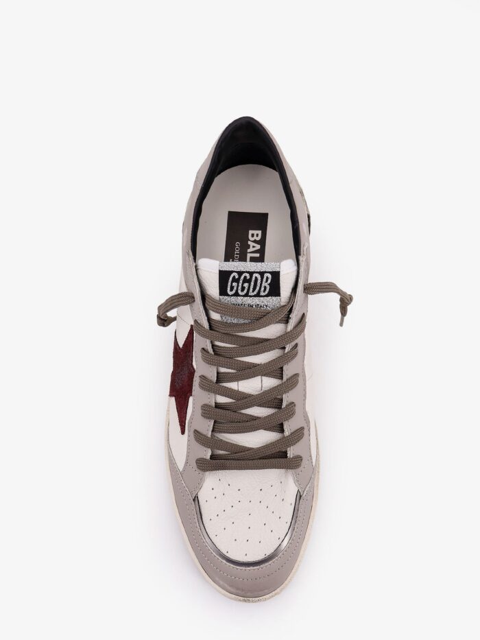 Golden Goose Deluxe Brand Ballstar Leather Sneakers With Suede Inserts