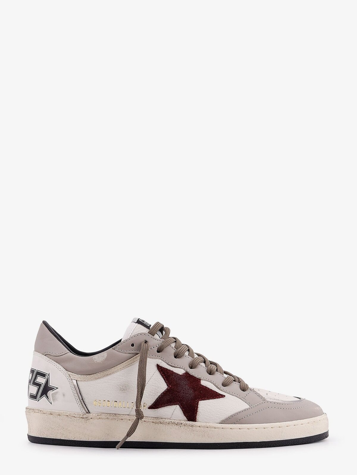 Golden Goose Deluxe Brand Ballstar Leather Sneakers With Suede Inserts