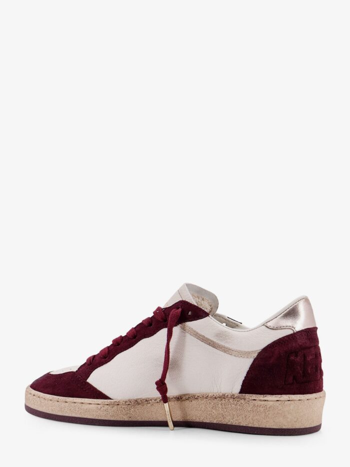 Golden Goose Deluxe Brand Ballstar Leather Sneakers With Swarovski Logo On The Side