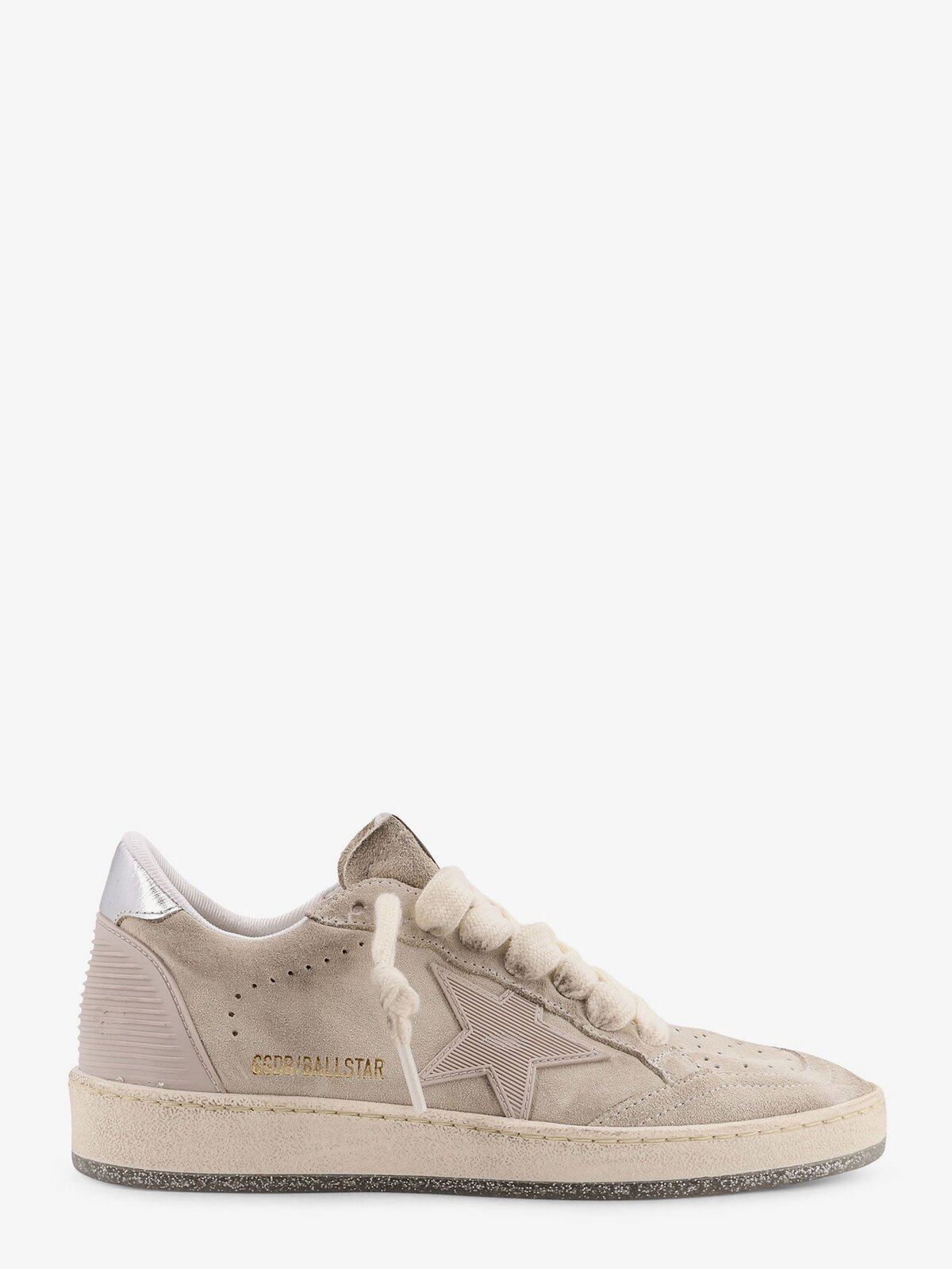 Golden Goose Deluxe Brand Ballstar Suede Sneakers With Logo Patch On The Side