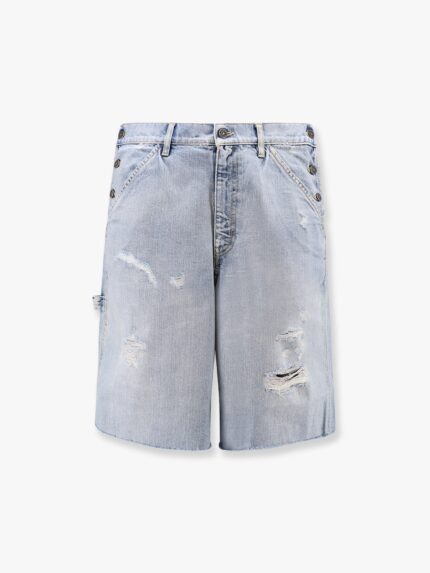 Golden Goose Deluxe Brand Bermuda Mike In Denim Con Dettaglio Iconico