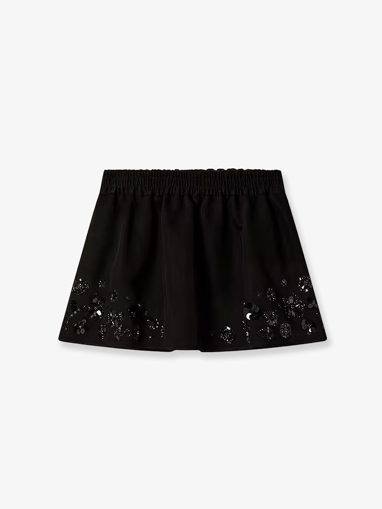 Golden Goose Deluxe Brand Cotton Blend Midi Skirt With Floral Sequin And Crystal Details