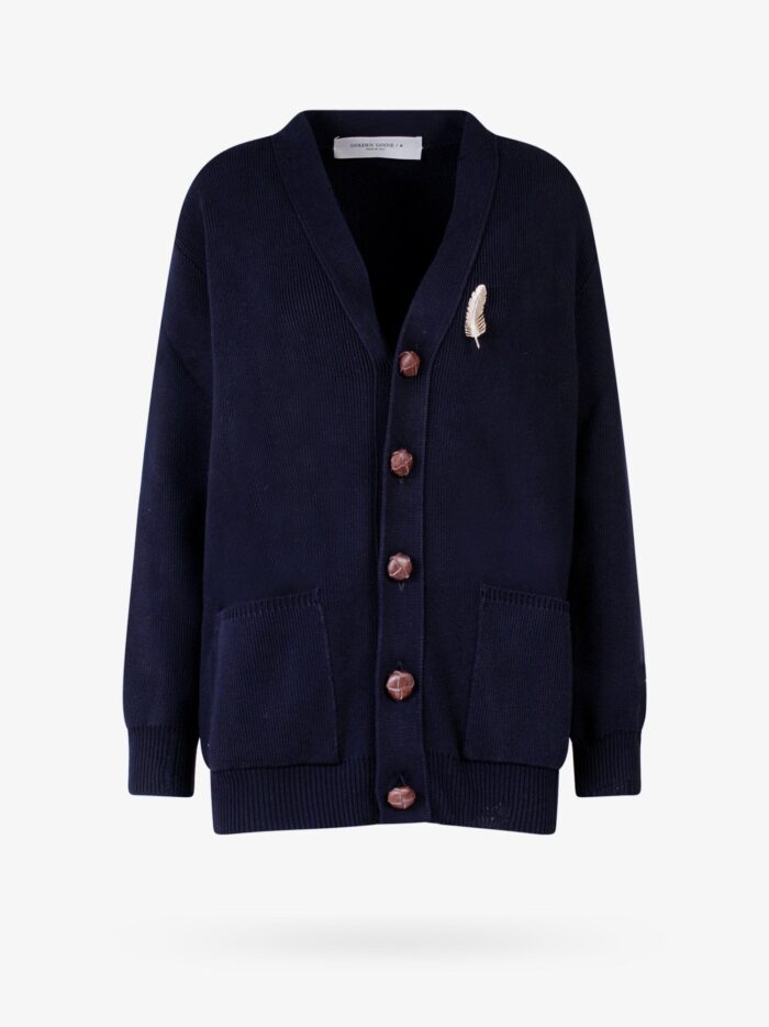 Golden Goose Deluxe Brand Cotton Cardigan With Brooch Detail