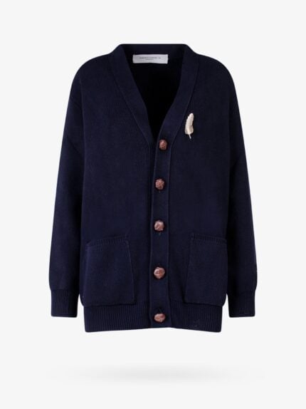 Golden Goose Deluxe Brand Cotton Cardigan With Brooch Detail