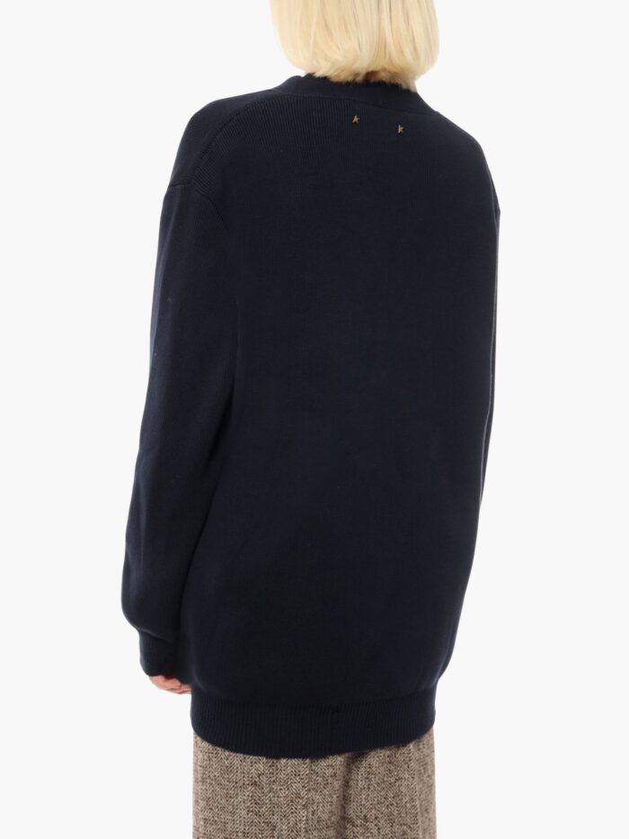 Golden Goose Deluxe Brand Cotton Cardigan With Brooch Detail