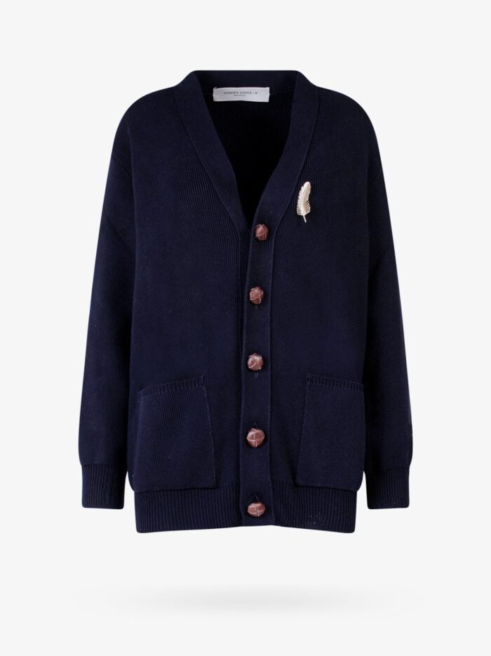 Golden Goose Deluxe Brand Cotton Cardigan With Brooch Detail