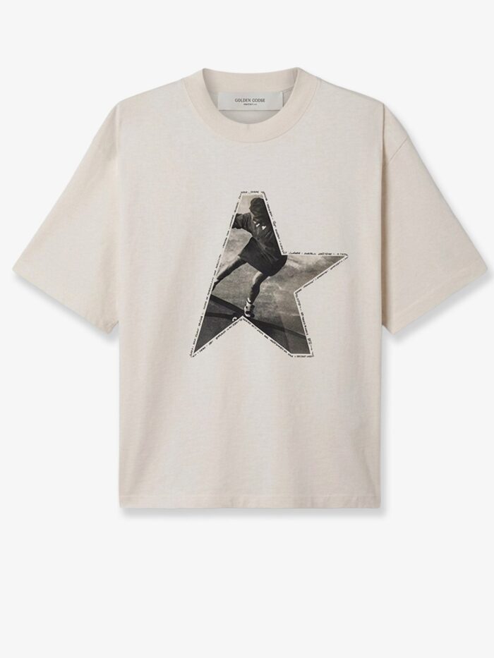 Golden Goose Deluxe Brand Cotton T-shirt With Print On The Front