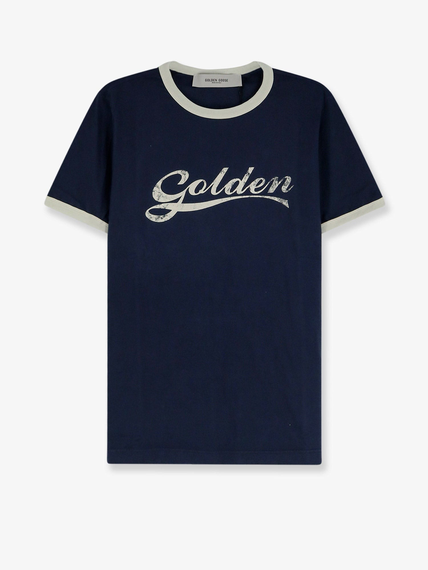Golden Goose Deluxe Brand Cotton T-shirt With Printed Logo On The Front