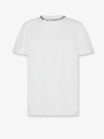 Golden Goose Deluxe Brand Cotton T-shirt With Rhinestones