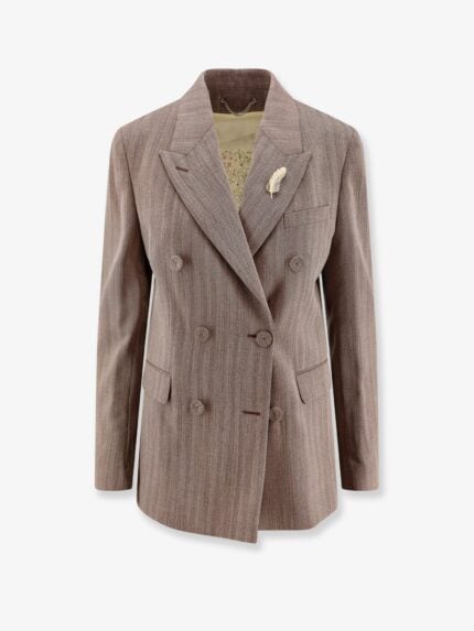 Golden Goose Deluxe Brand Diva Herringbone Virgin Wool Blazer