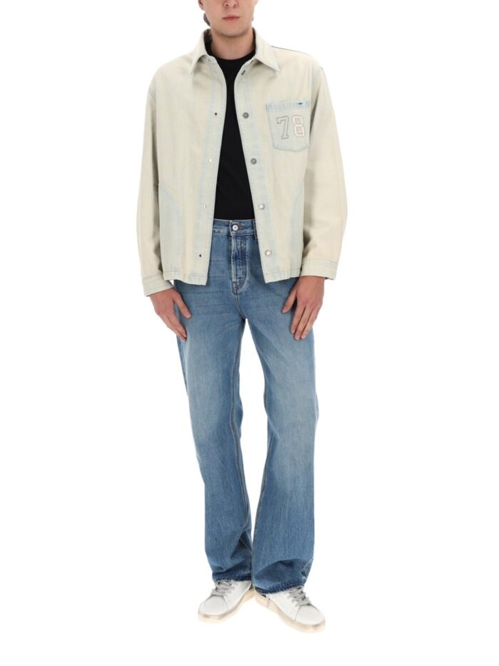 Golden Goose Deluxe Brand GIACCA IN DENIM CON TASCA RICAMATA