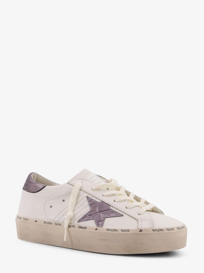 Golden Goose Deluxe Brand Hi Star Leather Sneakers With Side Logo