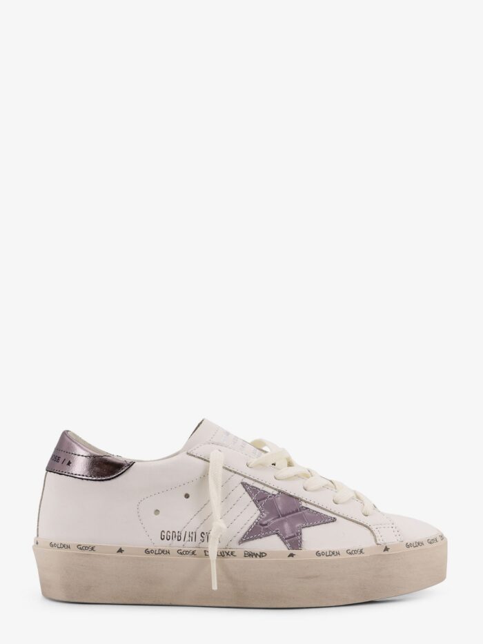Golden Goose Deluxe Brand Hi Star Leather Sneakers With Side Logo