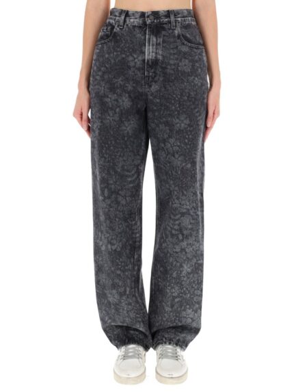 Golden Goose Deluxe Brand JEANS WITH FLORAL PATTERN