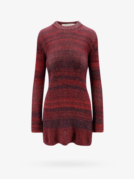Golden Goose Deluxe Brand Knitted Multicolor Mini Dress With Stars Detail