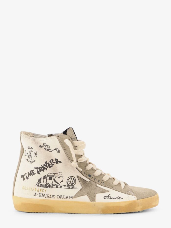 golden goose deluxe brand leather sneakers with all over francy journey print Golden Goose Deluxe Brand Leather Sneakers With All-over Francy Journey Print