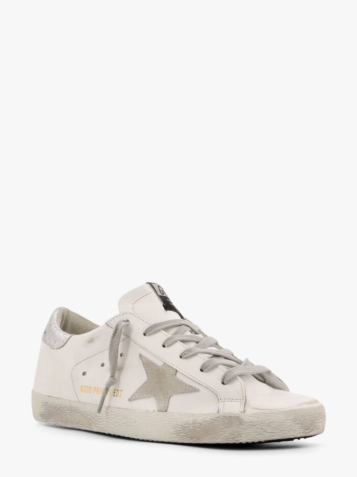 Golden Goose Deluxe Brand Leather Sneakers With Back Laminated Patch