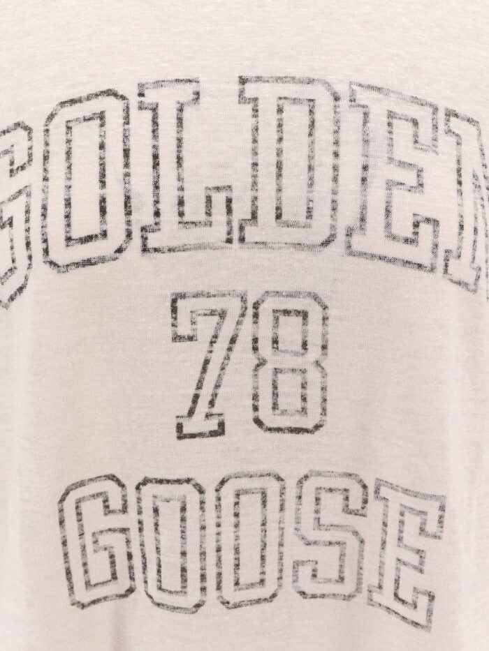 Golden Goose Deluxe Brand Light Linen T-shirt With Internal Print