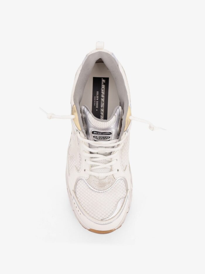 Golden Goose Deluxe Brand Lightstar Mesh Sneakers With Leather Inserts