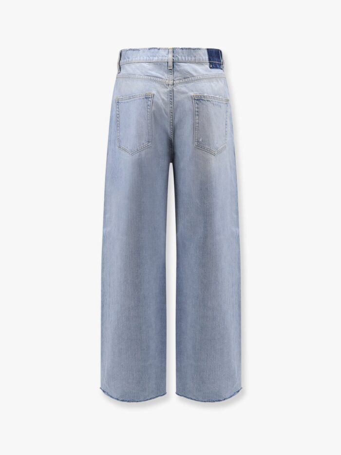 Golden Goose Deluxe Brand Morgan Wide Leg Jeans With Stars Iconic Detail