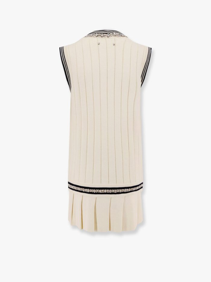 Golden Goose Deluxe Brand Organic Cotton Dress With Crystals Embellishment