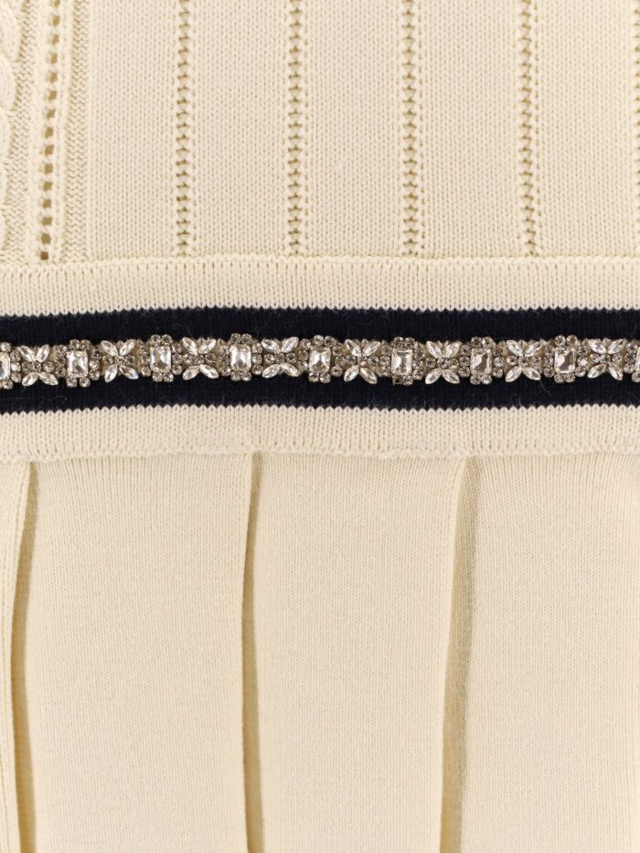 Golden Goose Deluxe Brand Organic Cotton Dress With Crystals Embellishment