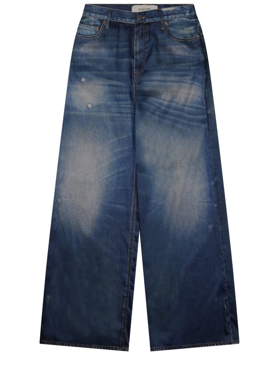 Golden Goose Deluxe Brand PANTALONE CON STAMPA JEANS