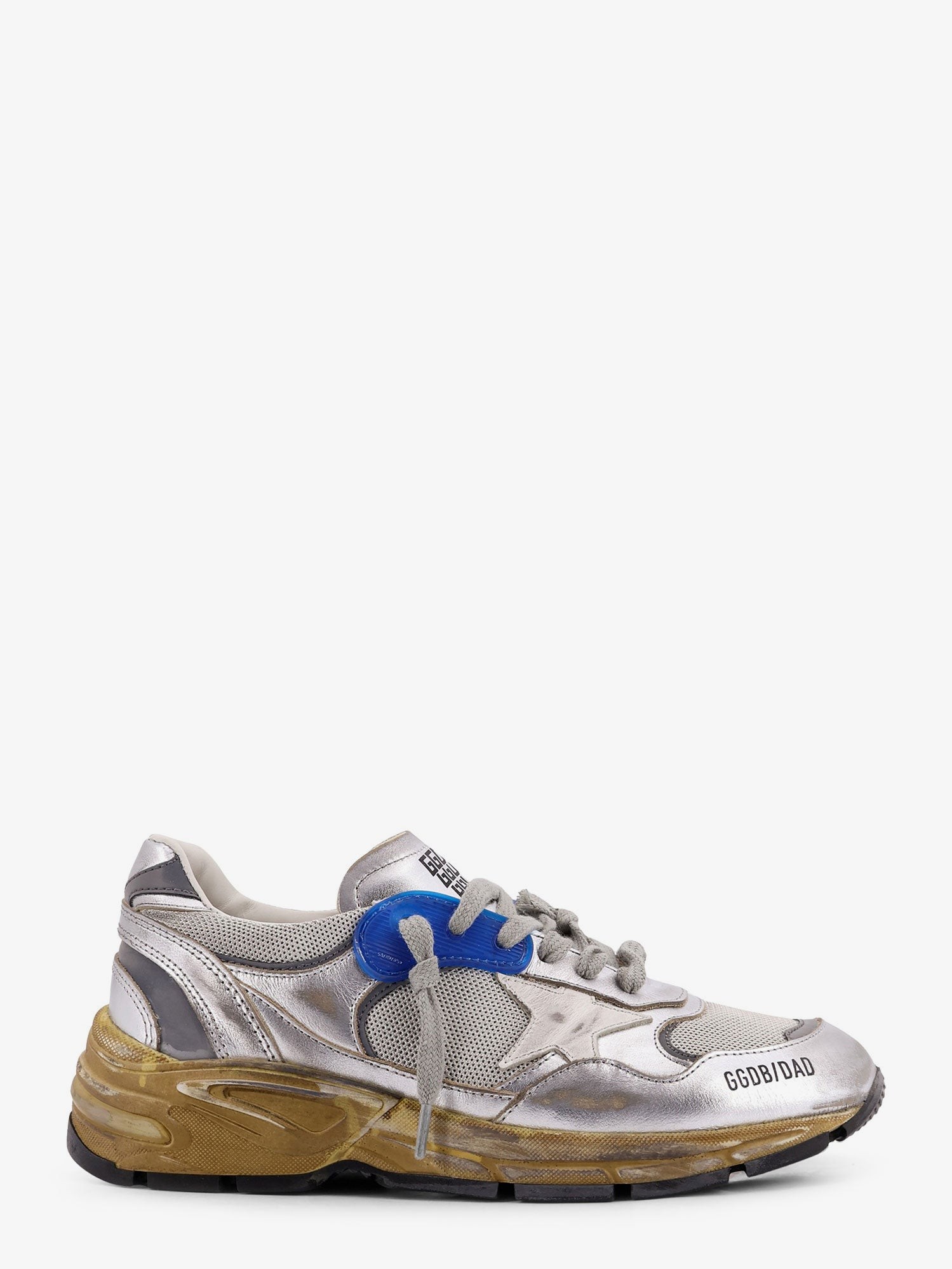 Golden Goose Deluxe Brand Running Dad Mesh And Leather Sneakers With Logo On The Side