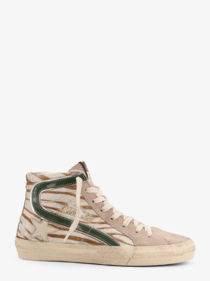 Golden Goose Deluxe Brand Slide Classic Suede And Pony Skin Sneakers