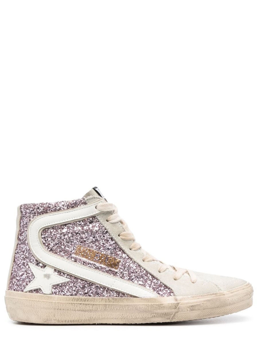 Golden Goose Deluxe Brand SNEAKER WITH GLITTER AND ZIPPER