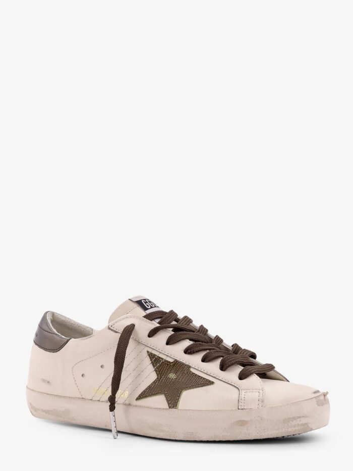 Golden Goose Deluxe Brand Super-star Classic With List Low-top Leather Sneakers With Used Effect