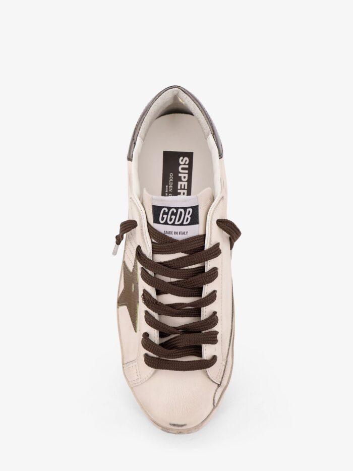 Golden Goose Deluxe Brand Super-star Classic With List Low-top Leather Sneakers With Used Effect