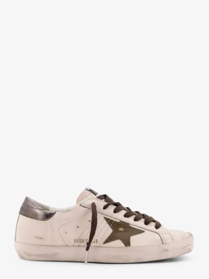 Golden Goose Deluxe Brand Super-star Classic With List Low-top Leather Sneakers With Used Effect