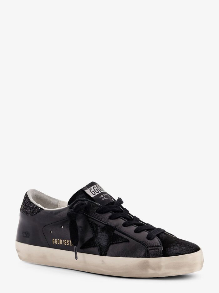 Golden Goose Deluxe Brand Super-star Classic With List Low-top Sneakers With Suede Inserts And Glittered Detail