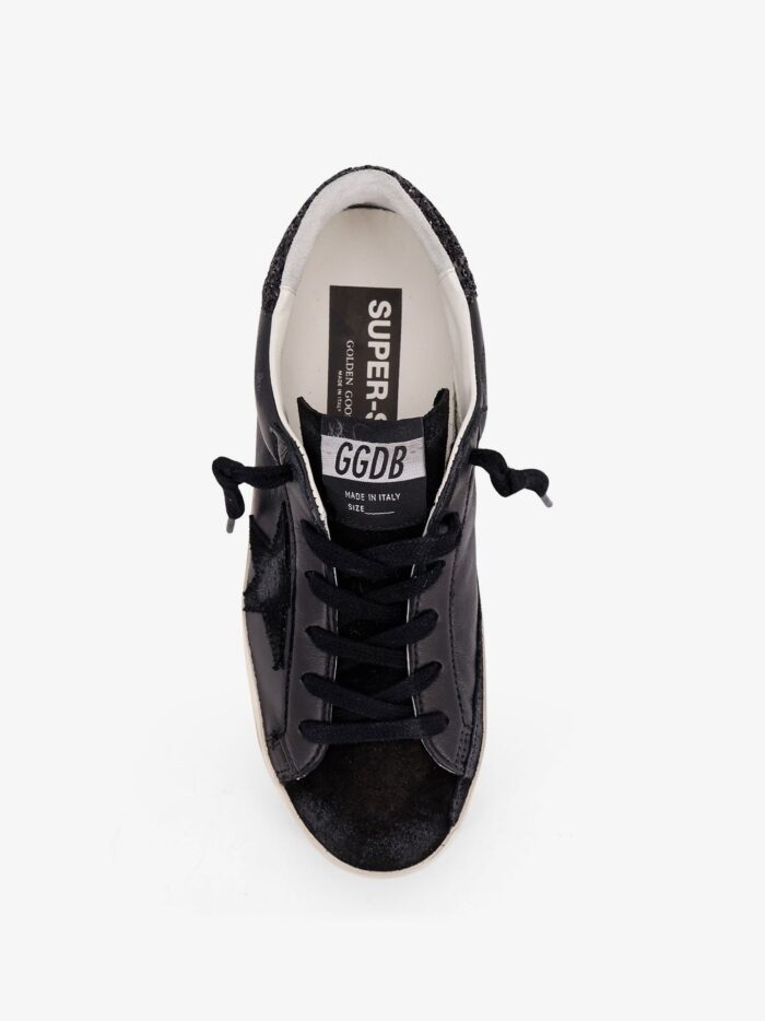 Golden Goose Deluxe Brand Super-star Classic With List Low-top Sneakers With Suede Inserts And Glittered Detail