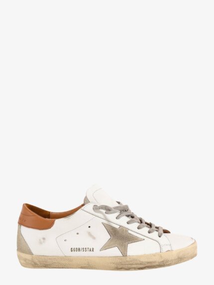 Golden Goose Deluxe Brand Super-star Leather Sneakers With Back Contrasting Patch