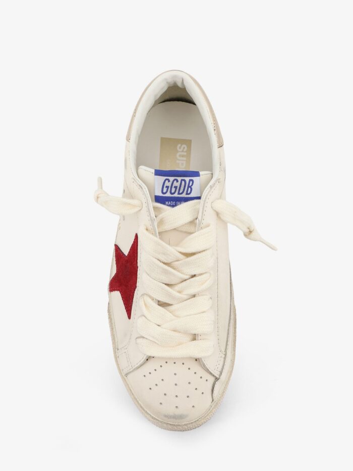 Golden Goose Deluxe Brand Super Star Leather Sneakers With Iconic Side Logo