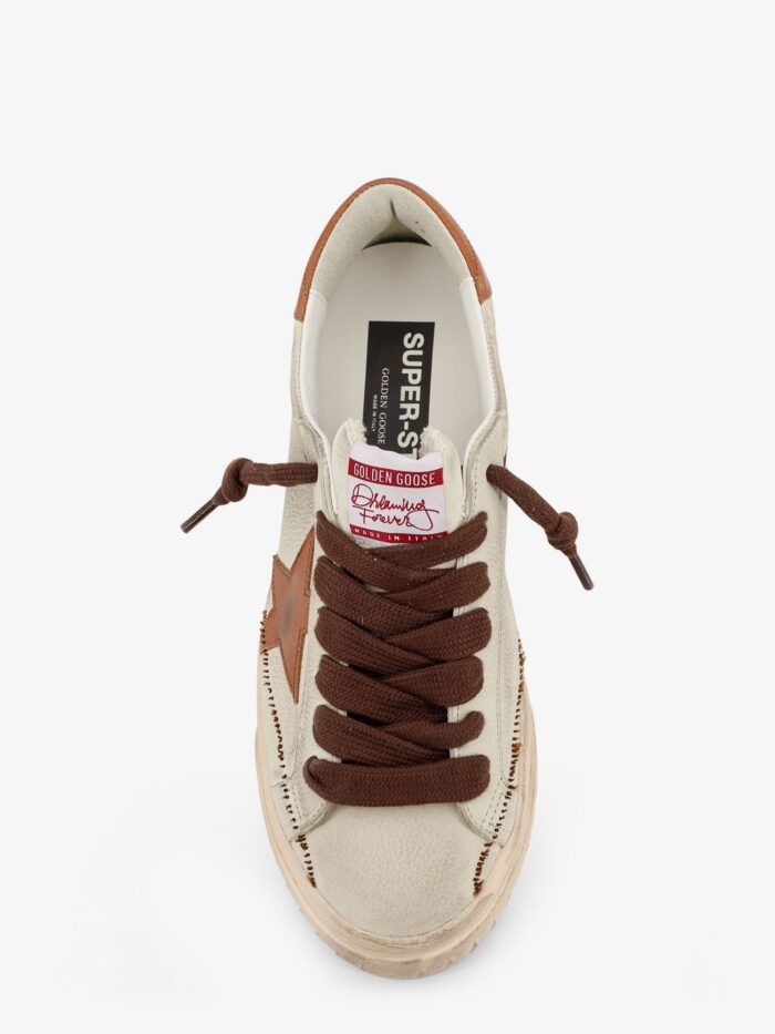 Golden Goose Deluxe Brand Super Star Leather Sneakers With Logo On The Side