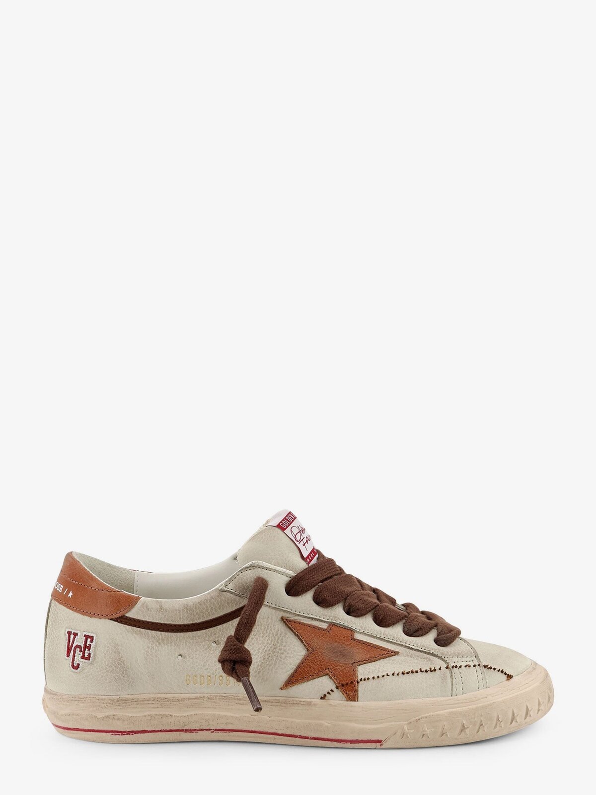 Golden Goose Deluxe Brand Super Star Leather Sneakers With Logo On The Side