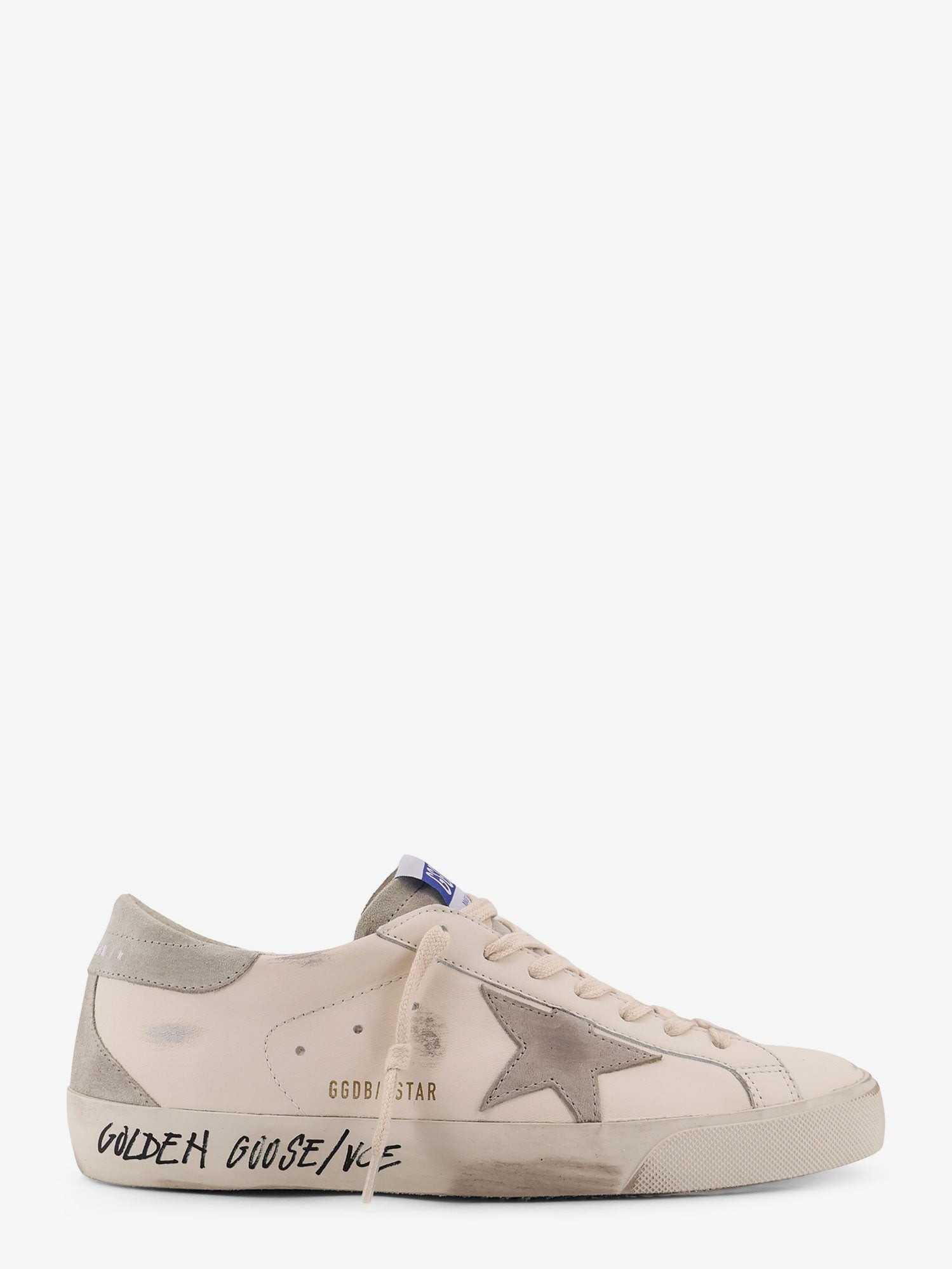 Golden Goose Deluxe Brand Super Star Leather Sneakers With Side Logo