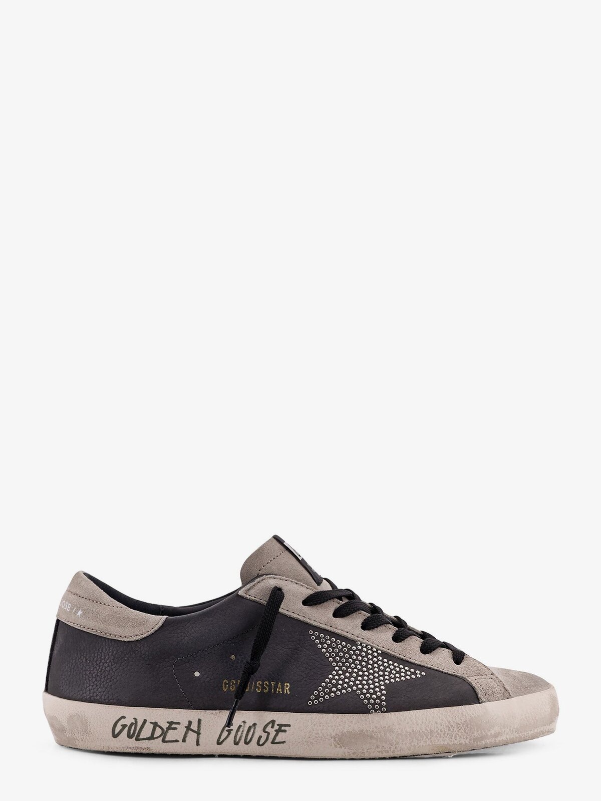 Golden Goose Deluxe Brand Superstar Leather Sneakers With Side Logo